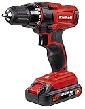 Einhell Akku-Bohrschrauber TC-CD 18-2 Li (Lithium Ionen, 18V, 2-Gang-Getriebe, Spindelarretierung, 18+1 Drehmomenteinstellungen, inkl. LED-Licht), (L x B x H) 190 x 80 x 220 mm