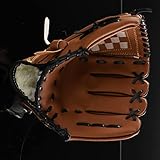 KIINOO Baseball handschuh, Sport-Schlag Handschuhe mit Baseball-PU-Leder-Softball Handschuhen, bequemer linker Baseball handschuh 10,5 Zoll 11,5 Zoll 12,5 Zoll-Brown||11.5