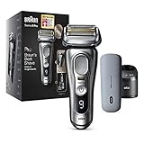 Braun Series 9 Pro Premium Rasierer Herren mit 4+1 Scherkopf, Elektrorasierer & ProLift Trimmer, PowerCase, 5-in-1 Reinigungsstation, 60 Min Laufzeit, Wet & Dry, Geschenk Mann, 9477cc, silber