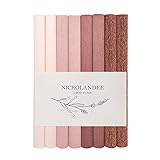 NICROLANDEE 8 Rollen Rose Gold Premium Krepppapier Rollen für DIY Geschenkpapier Handwerk Geburtstag Hochzeit Urlaub Papier Blumen 50,8 cm breit x 2 m lang, 4 Farben