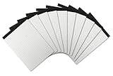 Landre Notizblock A5 ohne Deckblatt, kariert, 50 Blatt, 10er Pack