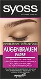 Syoss Augenbrauen Kit Augenbrauenfarbe 4-1 Dunkelbraun Stufe 3 (17 ml), Augenbrauen färben für einen natürlichen Look und ein langanhaltendes Ergebnis