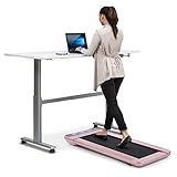 Capital Sports Workspace Go Walking Pad - Mini Laufband mit 350 W Leistung, Laufband Schreibtisch mit Slow Running bis 6 km/h, Lauffläche: 360 x 1000 mm, roségold