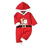 weihnachtskostüm Baby Schlafanzug Kinder 98 Warm Kleinkind-Kind-Mädchen-Jungen-Säuglings-niedlicher Weihnachtsalter Mann druckt mit Kapuze Strampler-Overall-Tücher Dicker Schlafanzug Kinder weihn