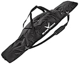 BLACK CREVICE Snowboardtasche Powder I Snowboard-Tasche mit weiterer Außentasche I robuste Snowboard Bag mit gepolstertem Schultertragegurt & Tragegriff I Snowboad-Rucksack I 160x20x20cm