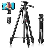 JOILCAN Handy Stativ für Smartphone, 63' Ausziehbar Aluminium Stative Tripod Ständer mit Fernauslöser, Einbein Selfie Stick Stativ für iPhone/Samsung/Huawei Serie/Kleine Kamera, für iOS/Android