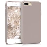 kwmobile Hülle kompatibel mit Apple iPhone 7 Plus / 8 Plus - Hülle Silikon gummiert - Handyhülle - Handy Case in Helltaupe