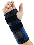 Generic Handgelenk-Schiene, Karpaltunnel Handgelenk Handgelenk Stützschichthandschuhe Handgelenk Stütze Verstauchung Handgelenkschutz for Sportfitness für Tag und Nacht (Color : Blue Right)