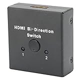 Jopwkuin HD Multimedia Interface Bi Direction Switch, Splitter Switcher Zwei Ports für Full HD TV für Monitor