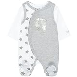 Staccato Unisex Set Strampler mit Shirt - Bio-Baumwolle, Organic Cotton, Baby Erstausstattung - Farbe: Light Grey, Größe: 50