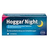 Hoggar Night – Schlaftabletten zur Hilfe beim Einschlafen und bei akuten Schlafstörungen – Gut verträglich, für erholsamen Schlaf – 1 x 20 Tabletten