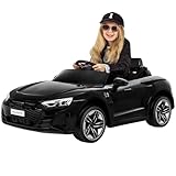 Actionbikes Motors Kinder Elektroauto Audi RS e-tron GT | 2.4 Ghz Fernbedienung - 6 Volt 7AH Batterie - 25 Watt Motor - Bluetooth - LED Scheinwerfer - Elektro Auto für Kinder ab 3 Jahre (Schwarz)