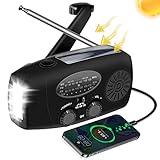 Kurbelradio, Notfall Ausrüstung Notfallradio Solar Powerbank Radio Kurbel Notfall - Solar Radio Kurbelradio Notfall Weltempfänger Radio Batteriebetrieben Dynamo Taschenlampe Radio mit Batterie