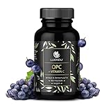 Luondu® OPC Traubenkernextrakt hochdosiert mit Vitamin C - OPC Kapseln Vegan mit 800mg Extrakt pro Tagesdosis I OPC aus französischen Weintrauben (180 Kapseln)