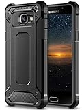 Coolden Handyhülle für Samsung Galaxy A5 2016 Hülle Premium [Armor Serie] Outdoor Stoßfest Schutzhülle Tough Silikon + Hard Bumper Case Militärstandard Cover für Samsung Galaxy A5 2016 (Schwarz)