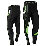 Brisk Bike Thermo-Radhosen Fahrradhosen Radsport-Leggings Fahrradhosen Radlerhosen gepolsterte Radhosen professionelle Radhosen Fahrradkleidung Mountainbike (Green, X-Large)