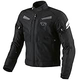 JET Motorradjacke Herren Textil Wasserdicht Winddicht Mit Protektoren Multifunktional Schwarz