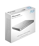 Pioneer BDR-XS07TS 6X externer schlanker tragbarer Blu-ray-Brenner, silber