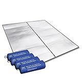 200x150cm Outdoor Camping Matte Anti-Feutigkeit Aluminium Doppelt Alumatte EPE-Schaum aluminiumbeschichtet Matratze Matten Auflage Aluminiumfolie Cushion