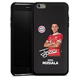 DeinDesign Silikon Hülle kompatibel mit Apple iPhone 6 Plus Case schwarz Handyhülle Jamal Musiala Offizielles Lizenzprodukt FC Bayern München