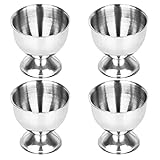 Largo Eierbecher Set Edelstahl Eier Hart Gekochte Eier und Soft Tray Werkzeughalter KüChe, Silber