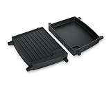 Enders® Grill-Wende-Platte, Gusseisen, 1/2 Grillfläche, Grill-Zubehör, Grillplatte, Grillpfanne, für Enders® Gasgrill URBAN & EXPLORER, massive Grill-Gussplatte, doppelseitig anwendbar, 2075