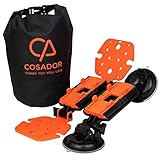 Cosador 2in1 universelle Markisen Befestigung - kraftvoller Saugnapf und Bodenanker - professionelles Camping Zubehör Wohnmobil - Wohnmobil Zubehör