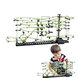 Honhoha Marble Maze Track & Race Game, Marmorlabyrinth-Bauspiel für Kinder | Marmorlabyrinth-Spiel batteriebetrieben, Pädagogisches Marmor-Achterbahn-Set, Rennspiel für Kinder ab 14 Jahren