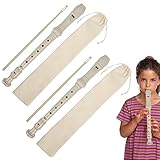 Flute,Blockflöte,Flöte Kinder,Soprano Recorder,Recorder Made of Plastic,Professionelles Spielinstrument Mit Reinigungsstab Und Kordelzugtasche,Kiuiom