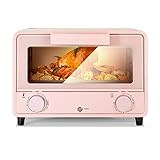 13L Mini-Ofen Einstellbare Temperatur 0-250℃ und 60-Minuten-Timer Doppelschicht-Backposition Heimbacken Multifunktions-Automatik-Elektroofen Backen Kuchen Brot Eierkuchen Pizza mit Zubehör 750W