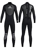 Neoprenanzug Damen Herren 3mm Neopren Wetsuits Warm Krevz Back Zip Langarm Tauchhaut für Schnorcheln, Surfen, Schwimmen (Herren XXL)