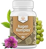 neu: VAVU® Augen Vitamine - Komplex mit Vitamin A, Melisse und Rotklee 15 abgestimmte Inhaltsstoffe mit Pflanzenextrakten und Spurenelementen - 90 hochdosierte Kapseln für die Augen - 100% vegan