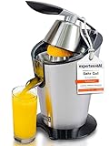 LEBENLANG Saftpresse elektrisch hohe Saftausbeute – 600W – Orangenpresse elektrische Zitruspresse, Zitronenpresse mit Edelstahl Kegel – Entsafter Hebel Fruchtpresse Orangensaftpresse - Orange Juicer