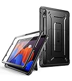 SUPCASE Hülle für Samsung Galaxy Tab S7 Plus / S8 Plus (12.4'') Case 360 Grad Schutzhülle [Unicorn Beetle Pro] Support S Pen Laden mit Displayschutz, Schwarz