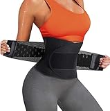 Gotoly Unterbrust Korsett Damen Waist Trainer Sport Neoprene Sauna Corset Figur Bauchweg Figurformend Taillenformer Mit Klettverschluss Für Gewichtsverlust (Schwarz, S)