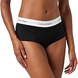 Calvin Klein Damen MODERN Cotton-Short Panties, Schwarz (Black 001), M