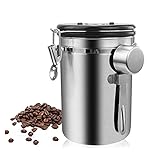 Kaffeebohnenaufbewahrung 1500 ml 1800 ml Edelstahlgläser Kaffee Tee Zuckerbehälter Halter Dosen Aufbewahrungsflaschen Gläser für Kaffeebohnen Tee für Kaffee, Tee, Nüsse (Size : 1.8L)