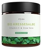 Lenevin Bio Kressesalbe gegen Altersflecken | sensitive Kressecreme gegen Pigmentflecken | Anti Pigment | Aloe Vera Basis, Vitamin C, Granatapfel, Ingwer | Naturkosmetik Made in Germany✔ vegan✔