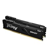 Kingston FURY Beast 16 GB (2 x 8 GB) 3200 MHz DDR4 CL16 Mémoire Kit für PC-Kit de 2 KF432C16BBK2/16