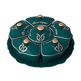 szy Mutter Servierplattenmutterschüssel Geeignet Für Wohnzimmer Home Nuss Servierplatte Servierfach Mit Deckel Tapasschalen (Color : Green, Size : 30 * 12.5cm)