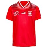 PUMA Schweiz Trikot Home Kinder WM 2022, Größe:140, Spielerflock (zzgl. 17.90EUR):0 ohne Flock