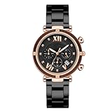 ITVIP Mode Damen Edelstahl Uhr Fälschung DREI Augen römische Datumsskala Analog Quarz Uhr einfache atmosphärische lässige Watch