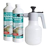 HOTREGA Grünbelag Entferner Super Konzentrat 2L SET + Druckspritze 1,5L - Grünbelag Entferner