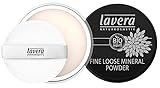 lavera Puder Fine Loose Mineral Powder ∙ Transparentes Gesichtspuder ∙ Natural & innovative Make up ✔ vegan ✔ Bio Pflanzenwirkstoffe ✔ Naturkosmetik ✔ Teint Kosmetik Gesicht 1er Pack (1 x 8 g)