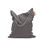 Fatboy Original Stonewashed Sitzsack - Indoor Beanbag aus Baumwolle - Sitzkissen Grau - Für Erwachsene und Kinder - 180 x 140 cm