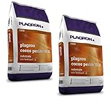 Plagron Cocos Perlite 100 Liter 70/30 Mix + Pflanzenschild Coco Coir Kokosfaser Zimmerpflanzen Erde Substrat Pflanzerde Kokoserde Blumenerde Coco Mix