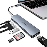 USB C Hub, Tymyp USB C Docking Station Laptop 7 in 1 USB Hub Multiport Adapter HDMI, 100W PD, 3 USB 3.0, SD/TF Dock für Dell/HP/Lenovo/Mac Book Pro