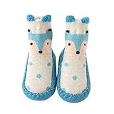 BIISDOST Baby Socken Schuhe Kleinkind Schuhe MäDchen Jungen Babyschuhe Bodensocken Weichen Sohle Indoor Krabbelschuhe Babyschuhe Atmungsaktive Rutschfest Lauflernschuhe Sockenschuhe