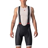 castelli Herren Bibshort Wettkampf-Set Radlerhose, Schwarz/Silbergrau, L