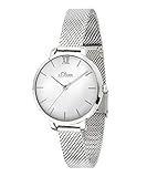 s.Oliver Damen-Armbanduhr Analog Quarz Edelstahl (Silber/Silber) SO-3661-MQ